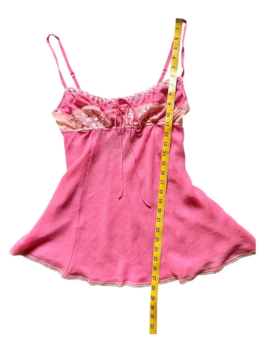 Y2k Vintage Victoria's Secret Pink Lemonade Silk Milkmaid Babydoll Size M - Picture 13 of 15